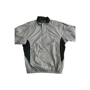 Footjoy FJ Jacket Men's M Gray Dryjoys Zip Pocket Windbreaker‎